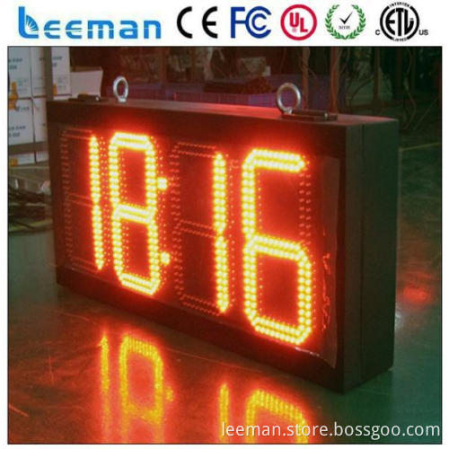 car led clock time temperature indicators 7 segment led clock time display sign